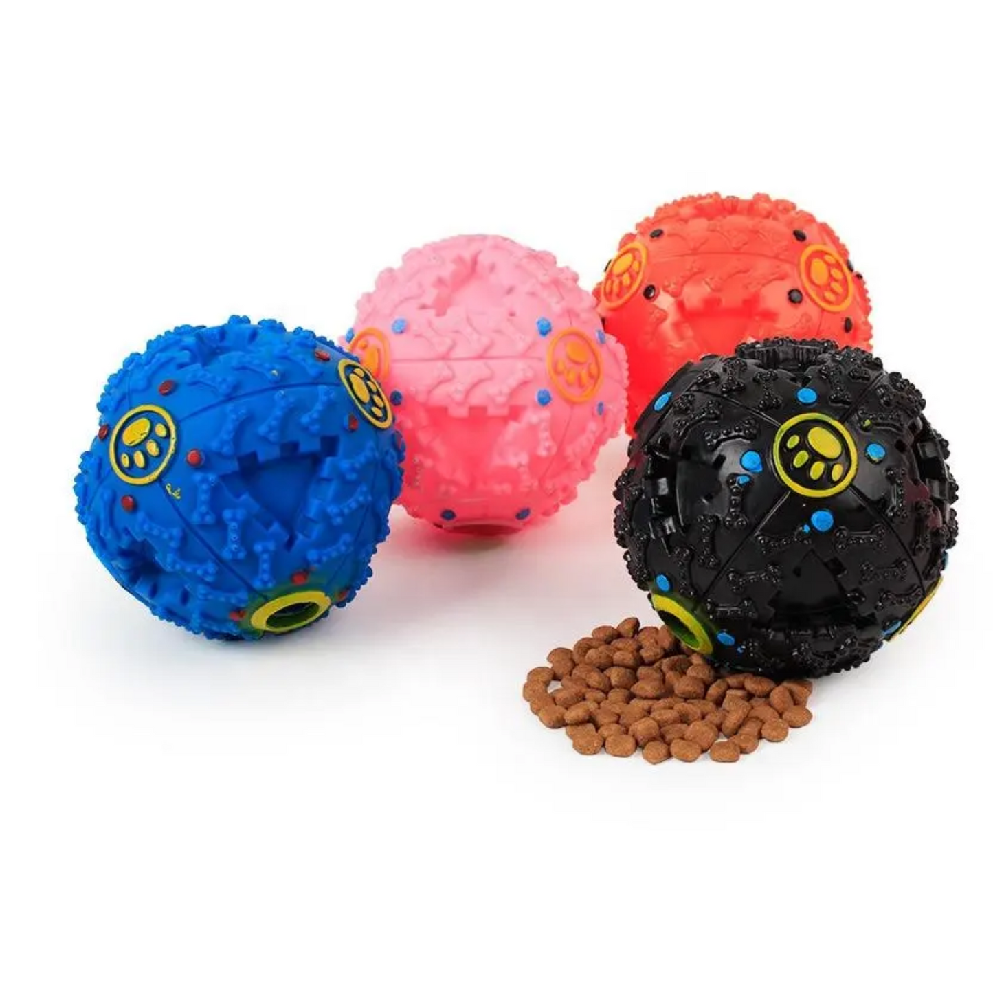 JUGUETE PELOTA COMEDERO CON SONIDO S AZUL
