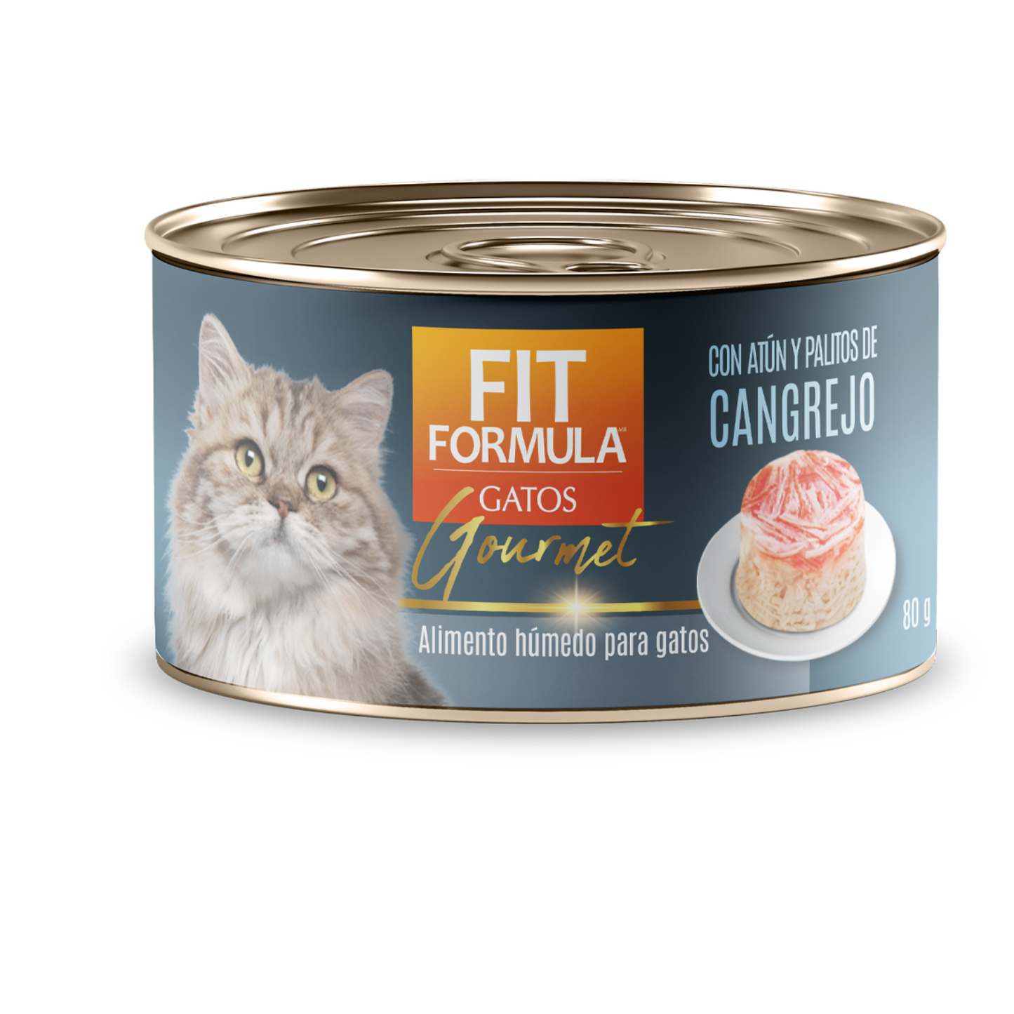 ALIMENTO HÚMEDO GOURMET GATOS CON PALITOS DE CANGREJO 80 GR