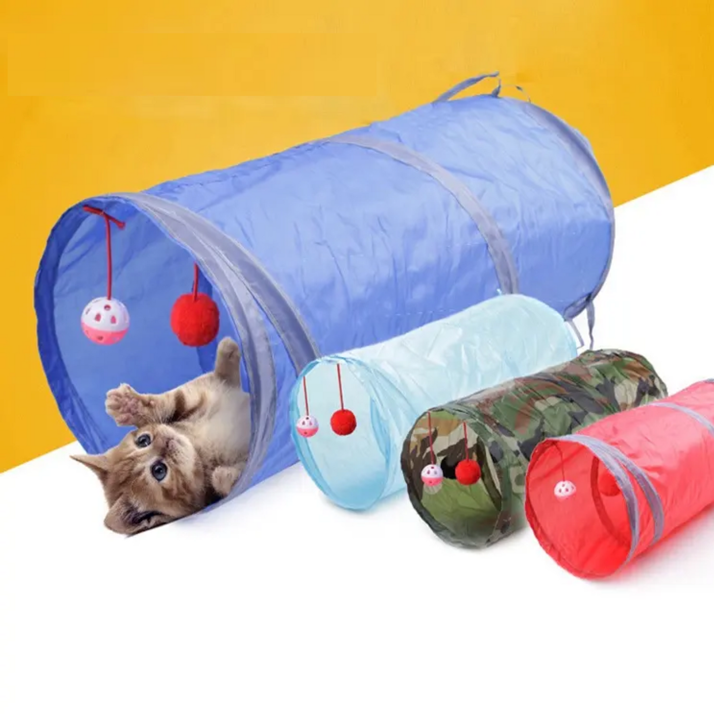 JUGUETE TUNEL PARA GATOS COLORES