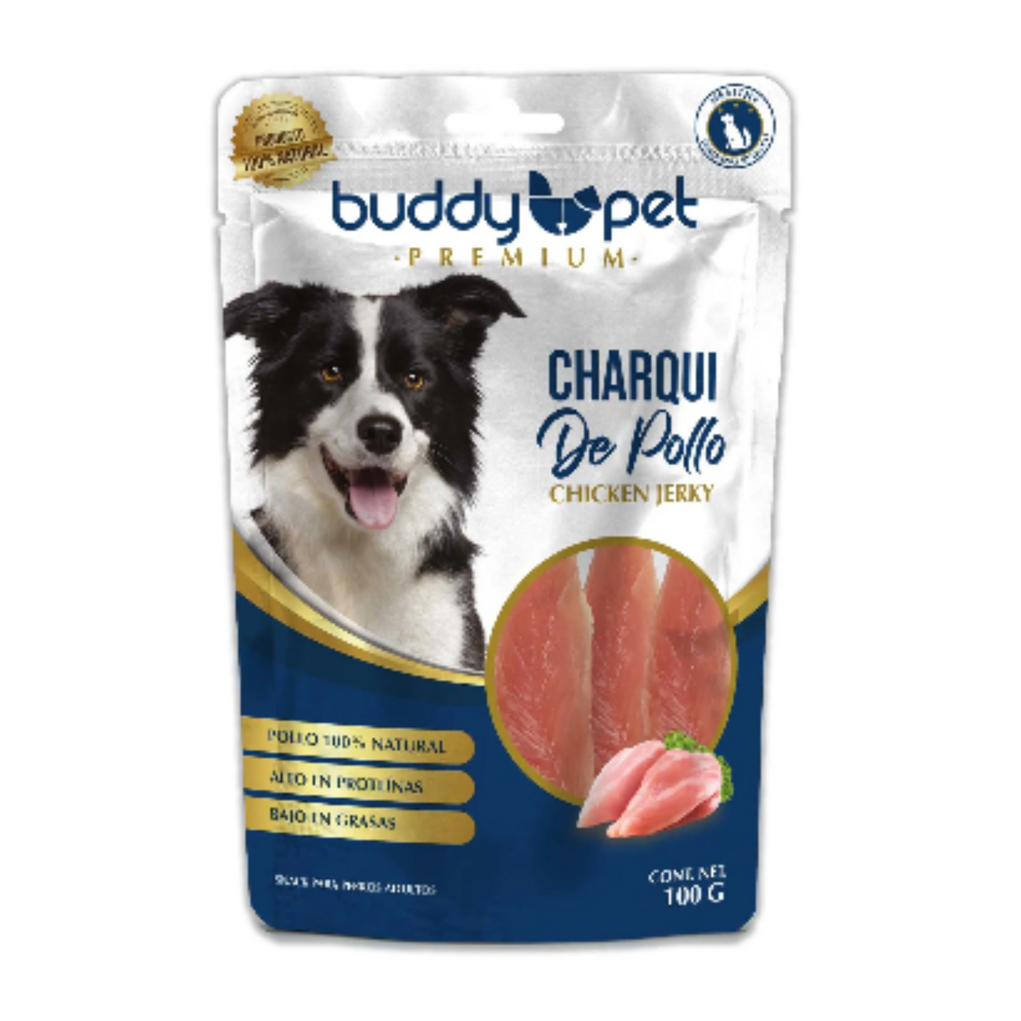 SNACK PERRO CHARQUI DE POLLO 100 GR