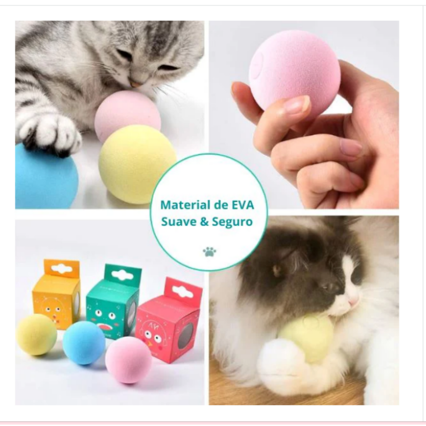 Juguete para gatos bola con sonido de pájaro al movimiento