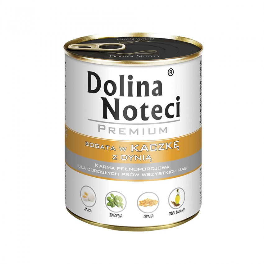 LATA PARA PERROS PATO Y CALABAZAS DOLINA NOTECI 800 GR