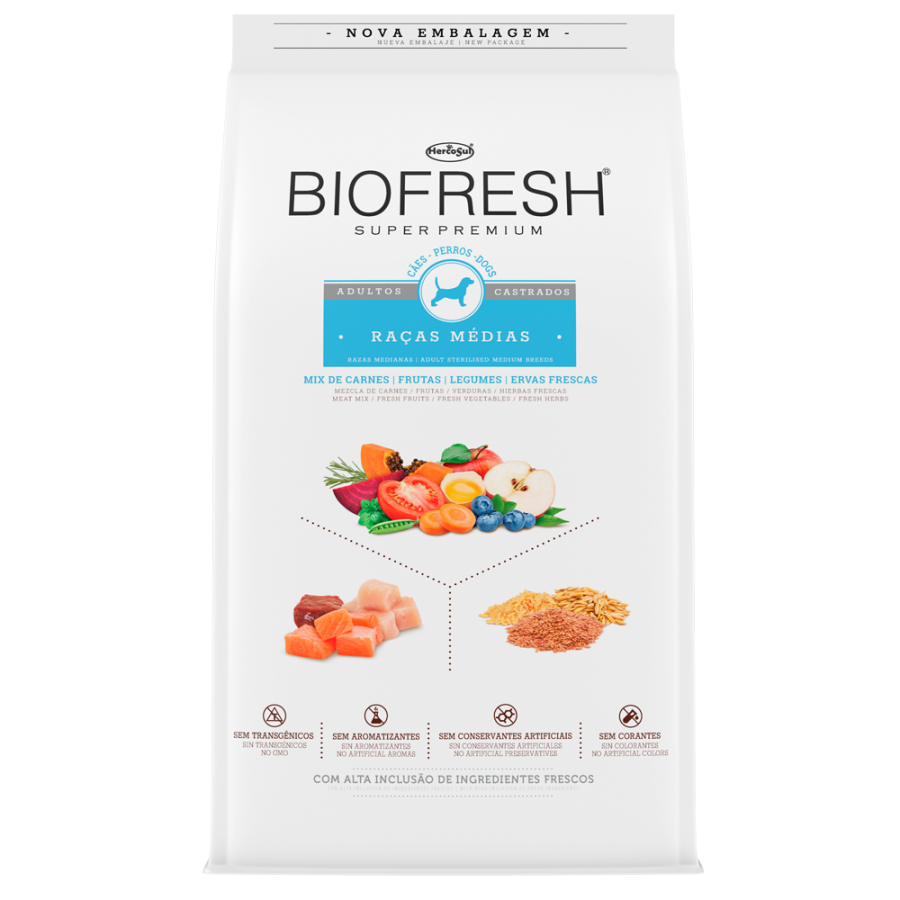 BIOFRESH PERRO CASTRADO RAZA MEDIANA 3 KG