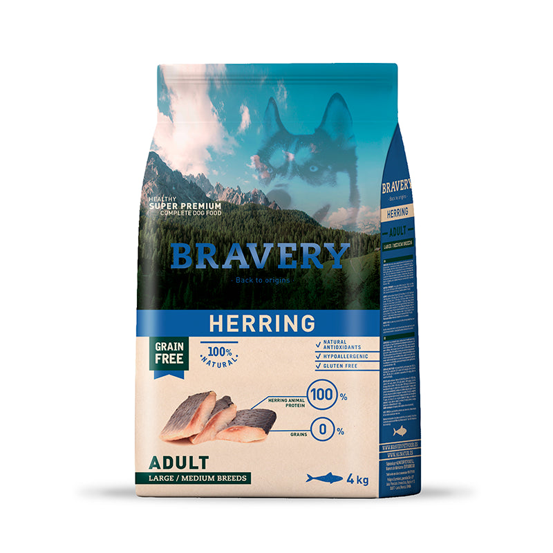 BRAVERY HERRING ADULT LARGE/MEDIUM 4KG
