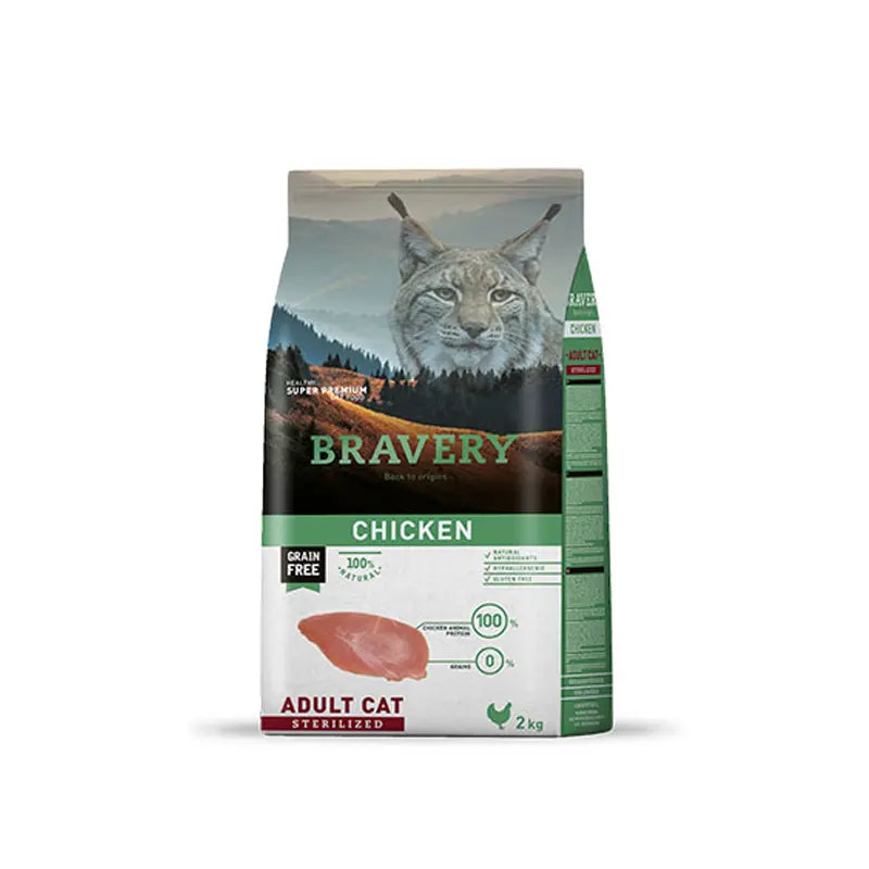 BRAVERY GATO CHICKEN ADULT STERILIZED 2KG