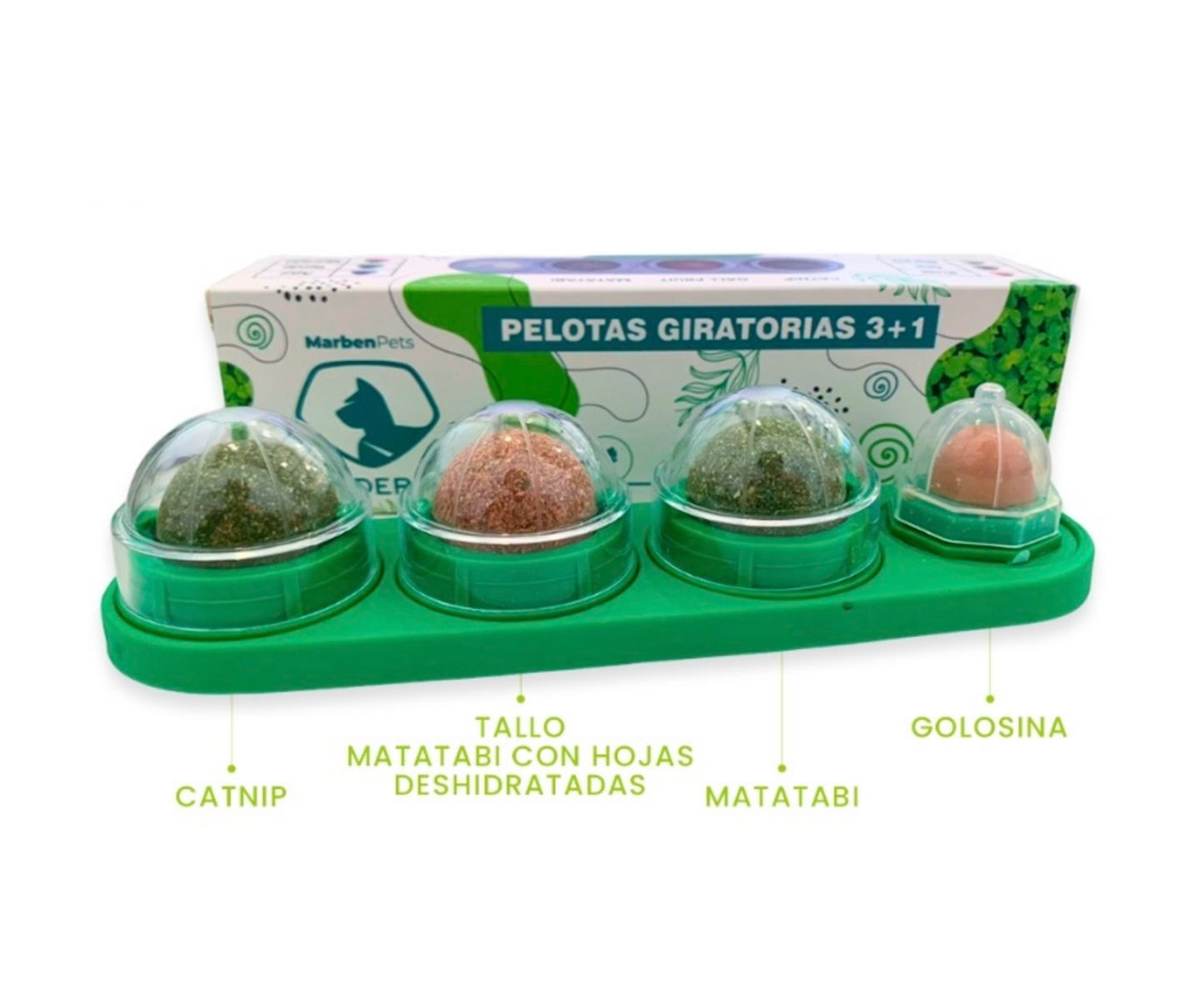 PELOTAS GIRATORIAS 3+1 CADNIP WINDER CAT