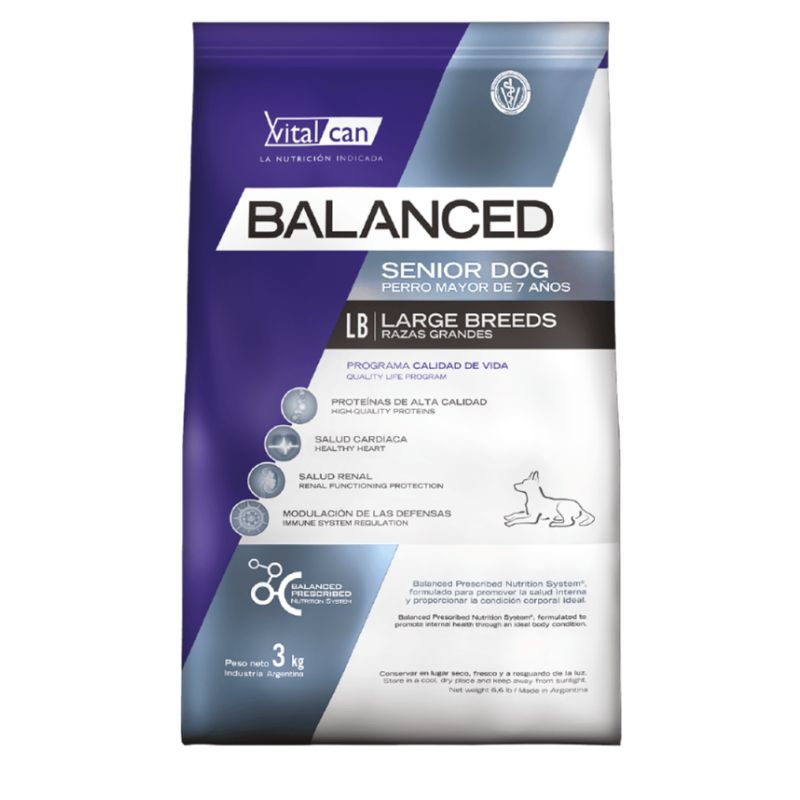 Alimento de Perro Senior Raza Grande Balanced