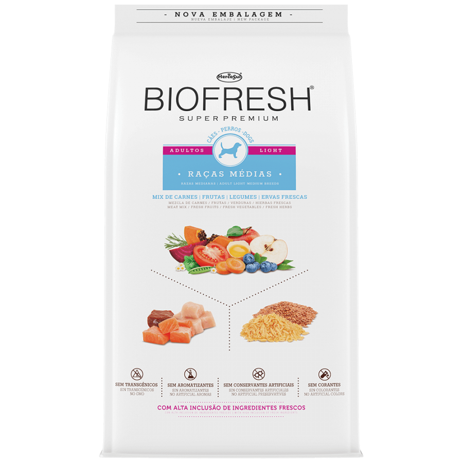 BIOFRESH LIGH PERRO RAZA MEDIANA 3 KG