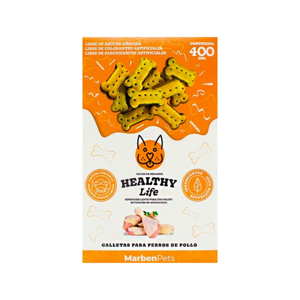 GALLETAS PERRO POLLO HEALTHY LIFE MARBEN 400 GR