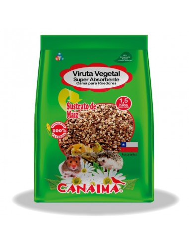 VIRUTA VEGETAL CANAIMA CAMA PARA ROEDORES 1,5 KG