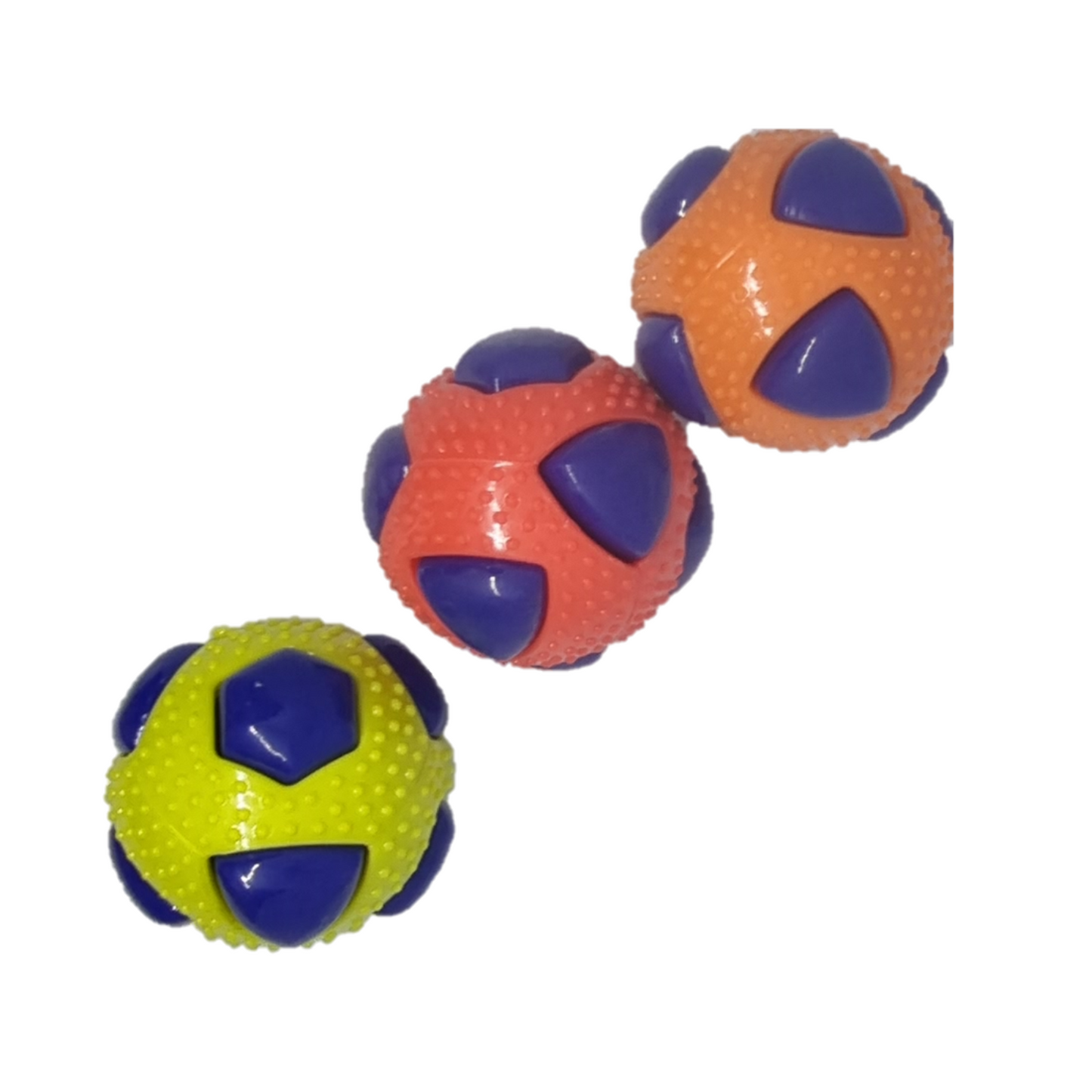 PELOTA PARA PERROS RESISTENTE AZUL CON NARANJA