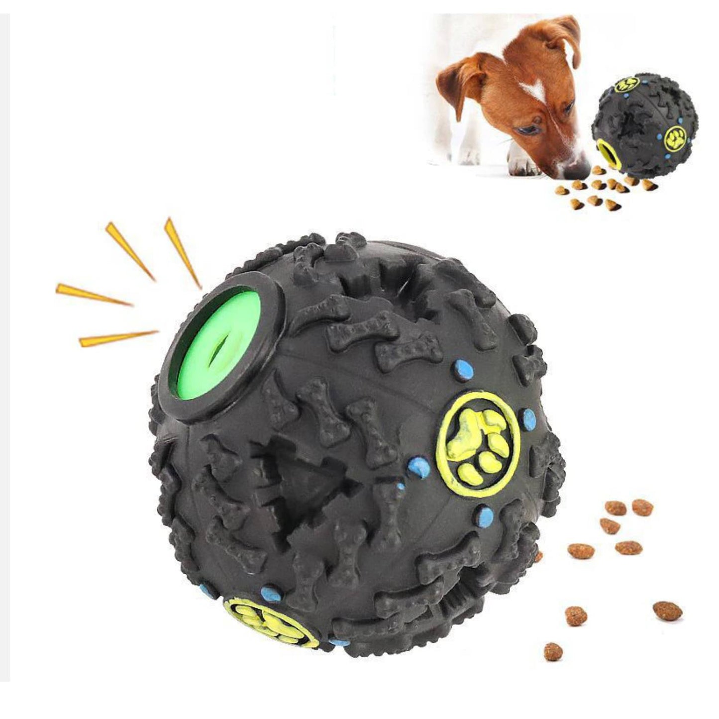 JUGUETE PELOTA COMEDERO CON SONIDO S COLORES