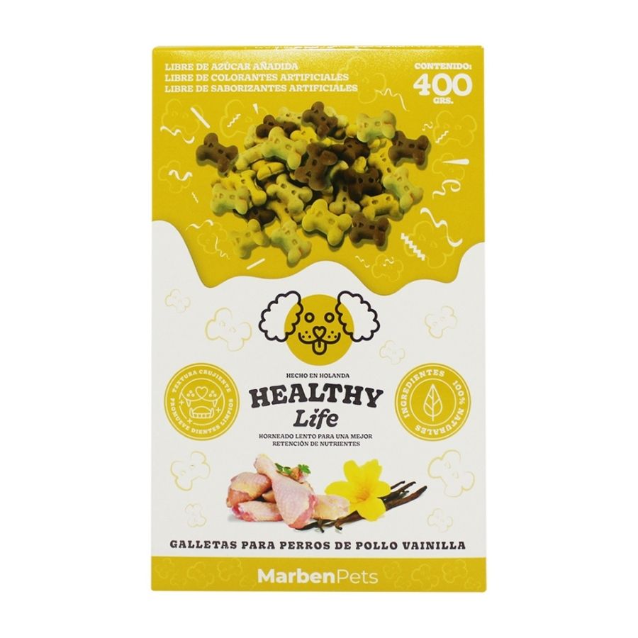 HEALTHY LIFE GALLETA POLLO VAINILLA 400 GR