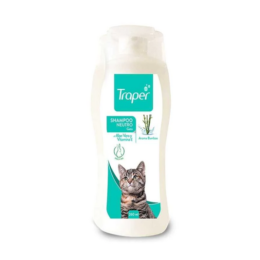 Shampoo Traper Para Gatos Neutro 260 ML