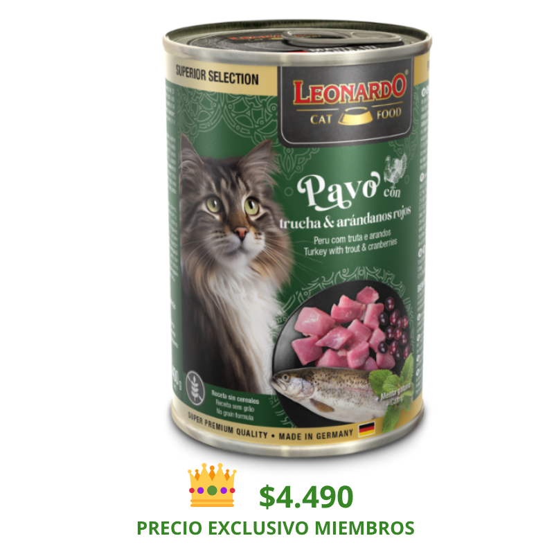 LATA LEONARDO PAVO TRUCHA ARANDANO 400 GR