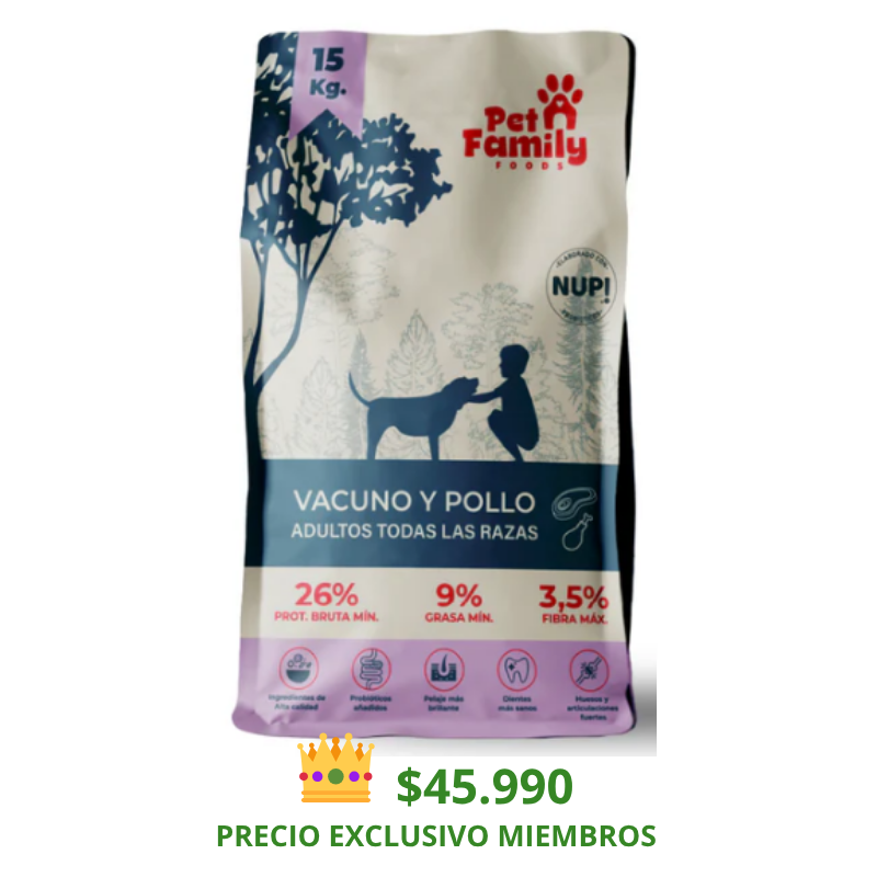 PET FAMILY TODAS LAS RAZAS 15 KG