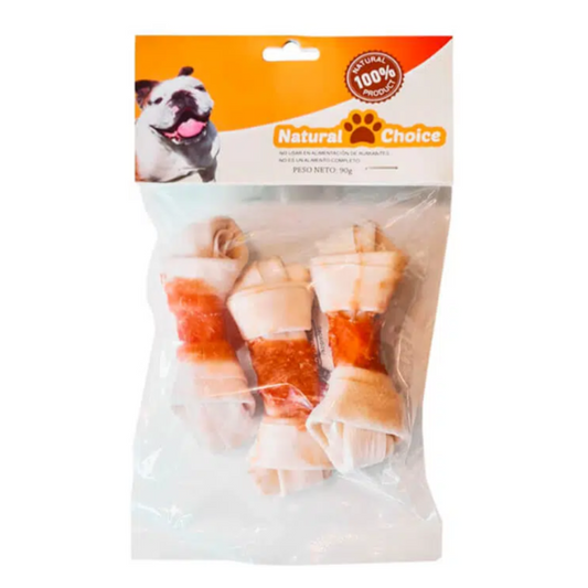 SNACK PERRO 3 HUESOS CON POLLO 90 GR