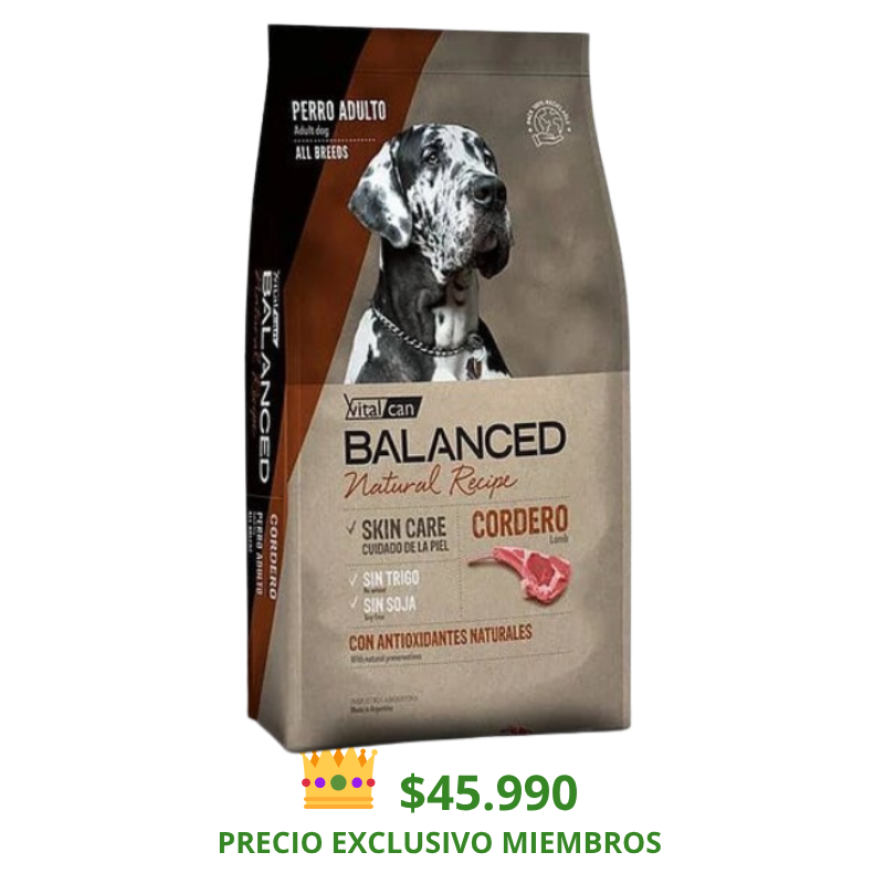 Balanced Recipe Perro Cordero 15 Kg