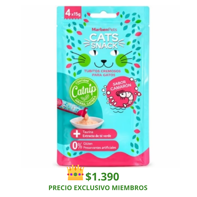 Cat Snack Cremosos Camarón 4x14 gr