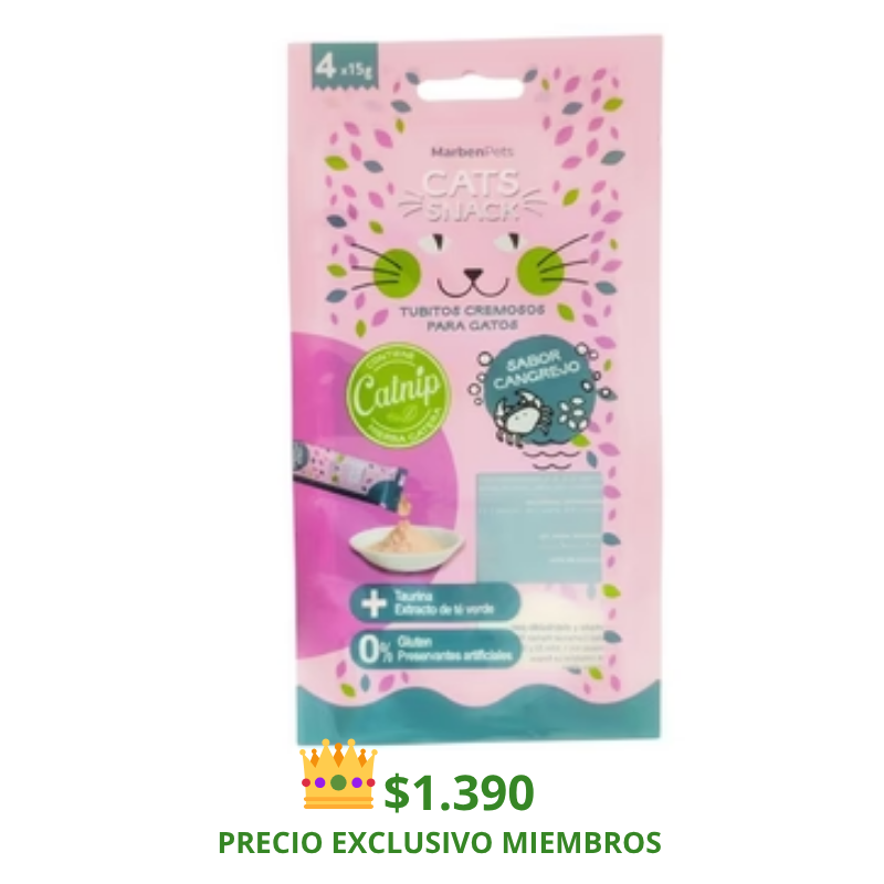 Cat Snack Cremosos Cangrejo 4x14 gr