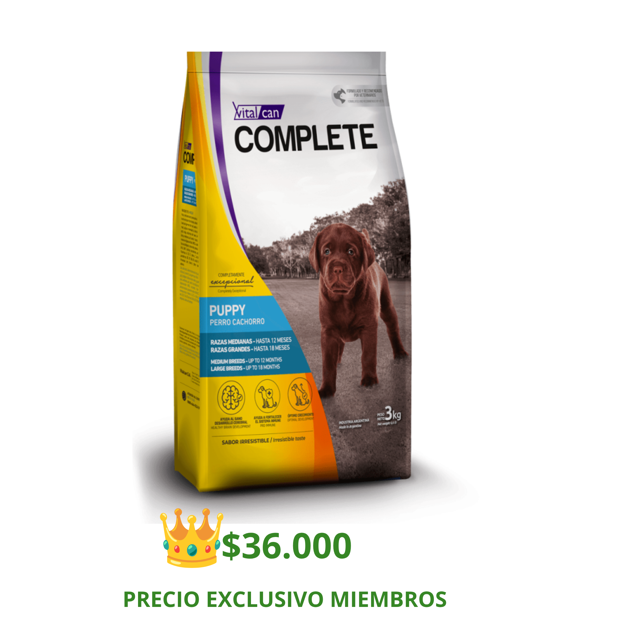Complete Perro Cachorro Raza Mediana y Grande 20 Kg