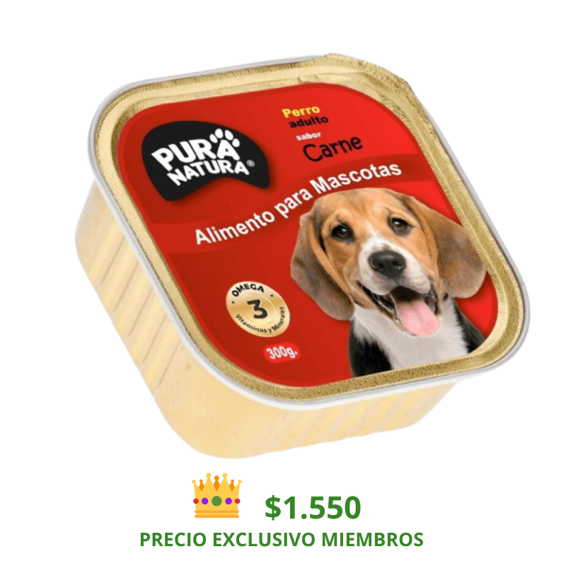 PURA NATURA LATA PERRO SABOR CARNE 300 GR.