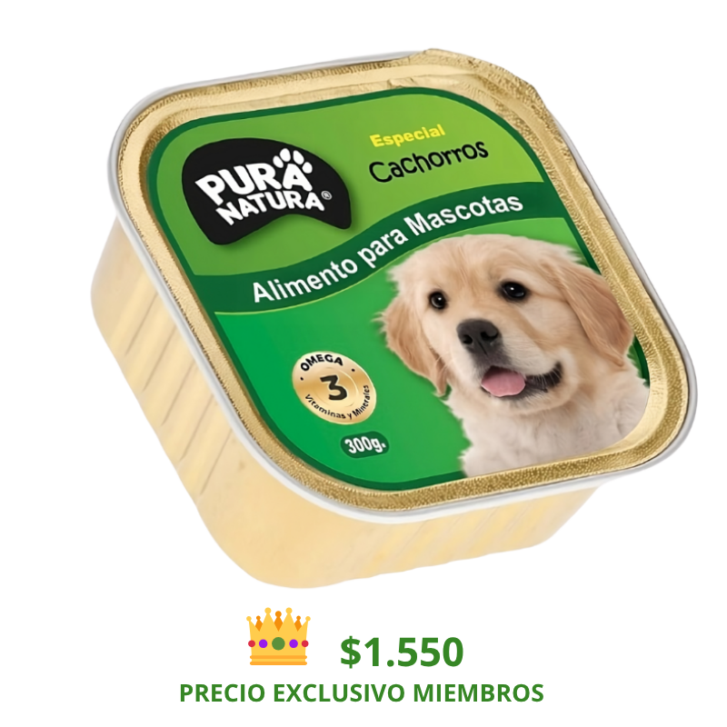 PURA NATURA LATA PERRO CACHORROS 300 GR.