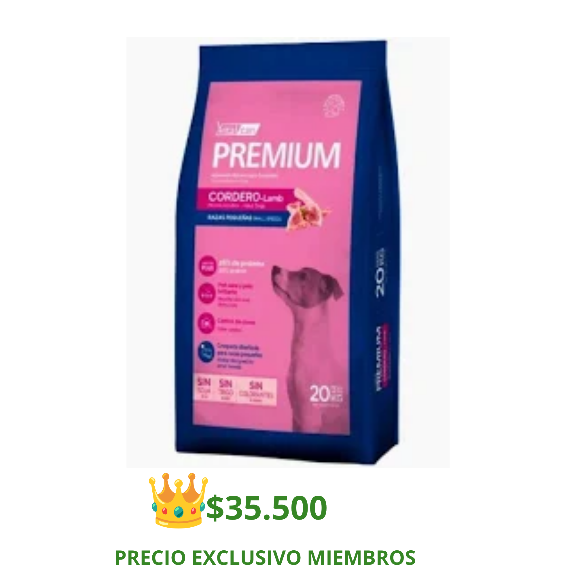 Premium Perro Cordero RP 20 Kg