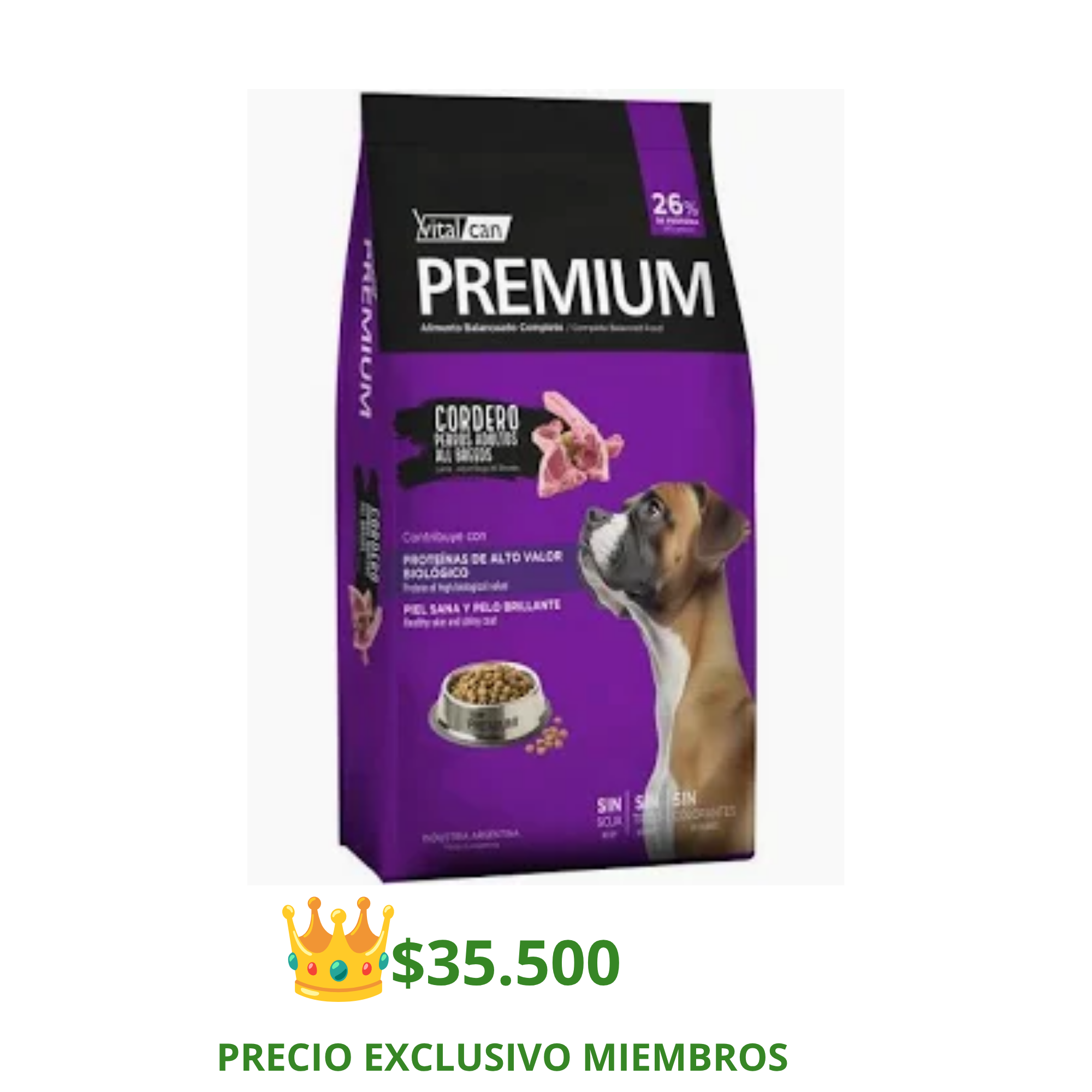 Premium Perros Adultos Cordero RMYG 20 Kg