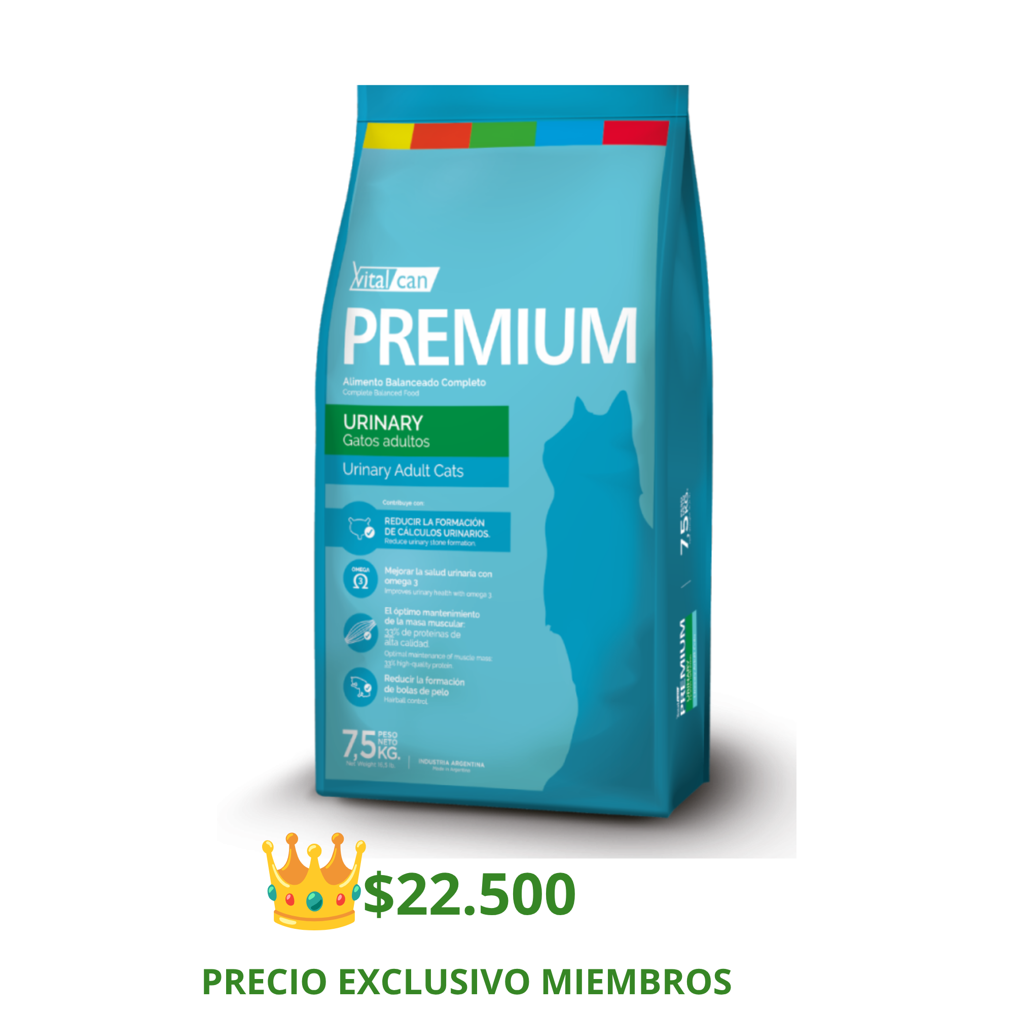 Premium Gato Adulto Urinary 7,5 kg