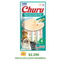 CHURU GATO SABOR POLLO Y CANGREJO 4 TUBOS