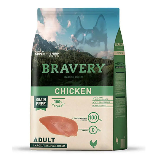 BRAVERY CHICKEN ADULT LARGE/MEDIUM 4KG
