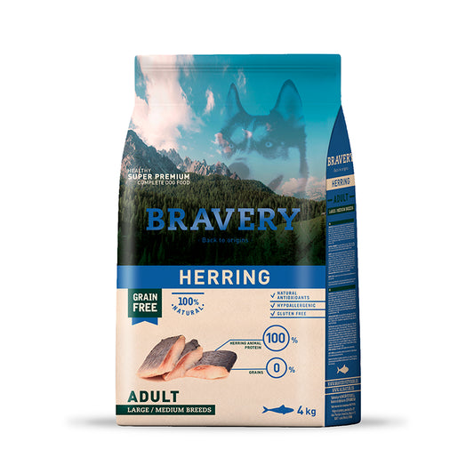 BRAVERY HERRING ADULT LARGE/MEDIUM 4KG