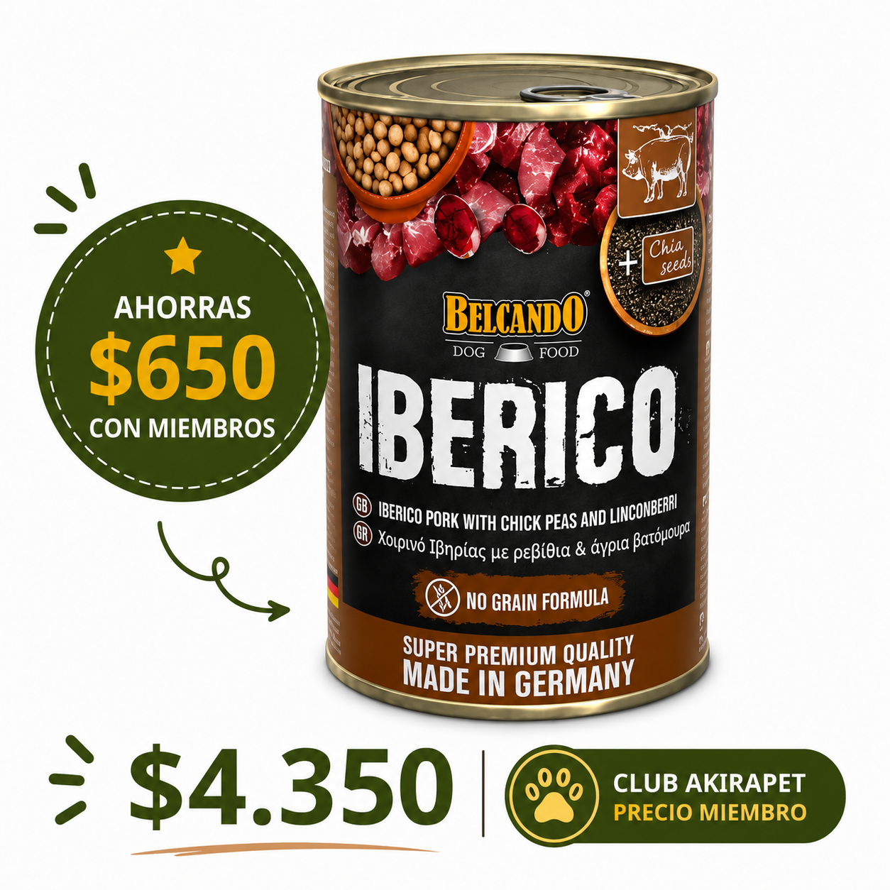 LATA BELCANDO IBERICO GARBANZOS Y ARANDANOS 400 GR