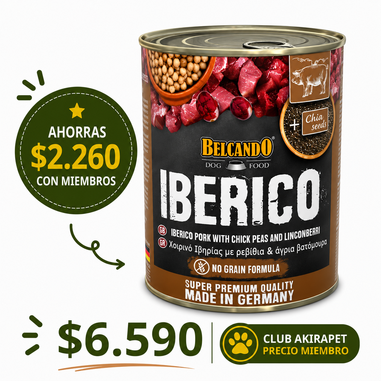 LATA BELCANDO IBERICO GARBANZOS Y ARANDANOS 800 GR