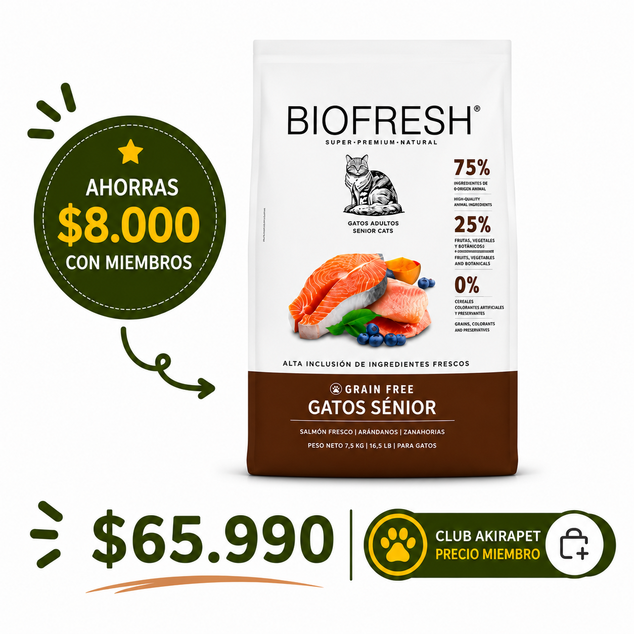 Biofresh Gato Senior 7.5 Kg