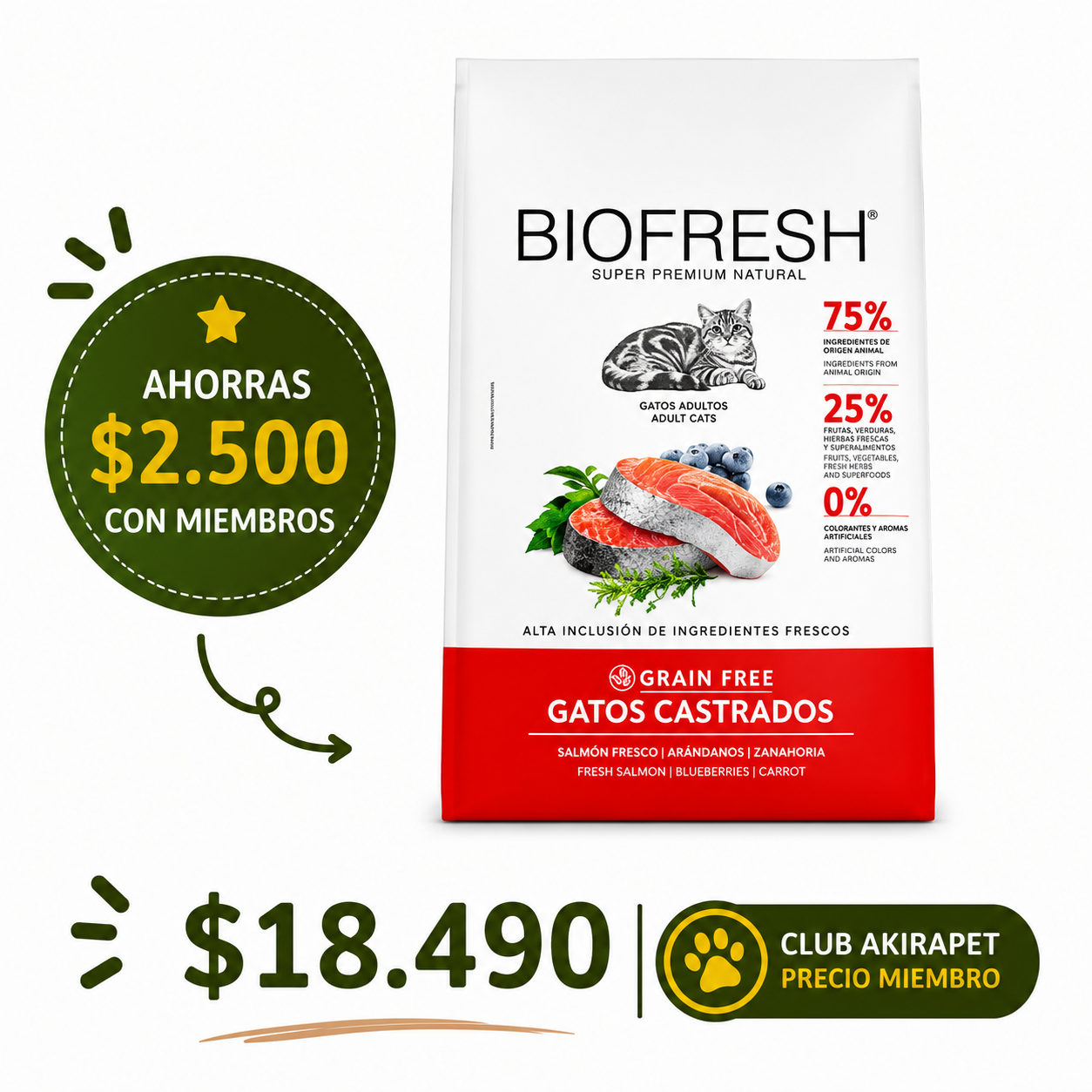 Biofresh Gato Castrado 1,5 Kg