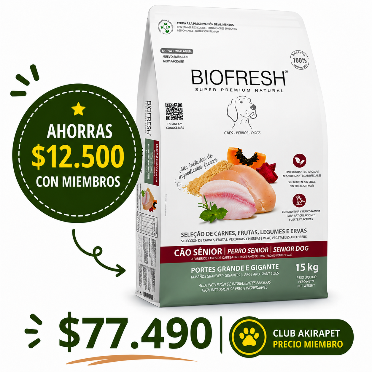Biofresh Perro Senior R Gigante 15 Kg