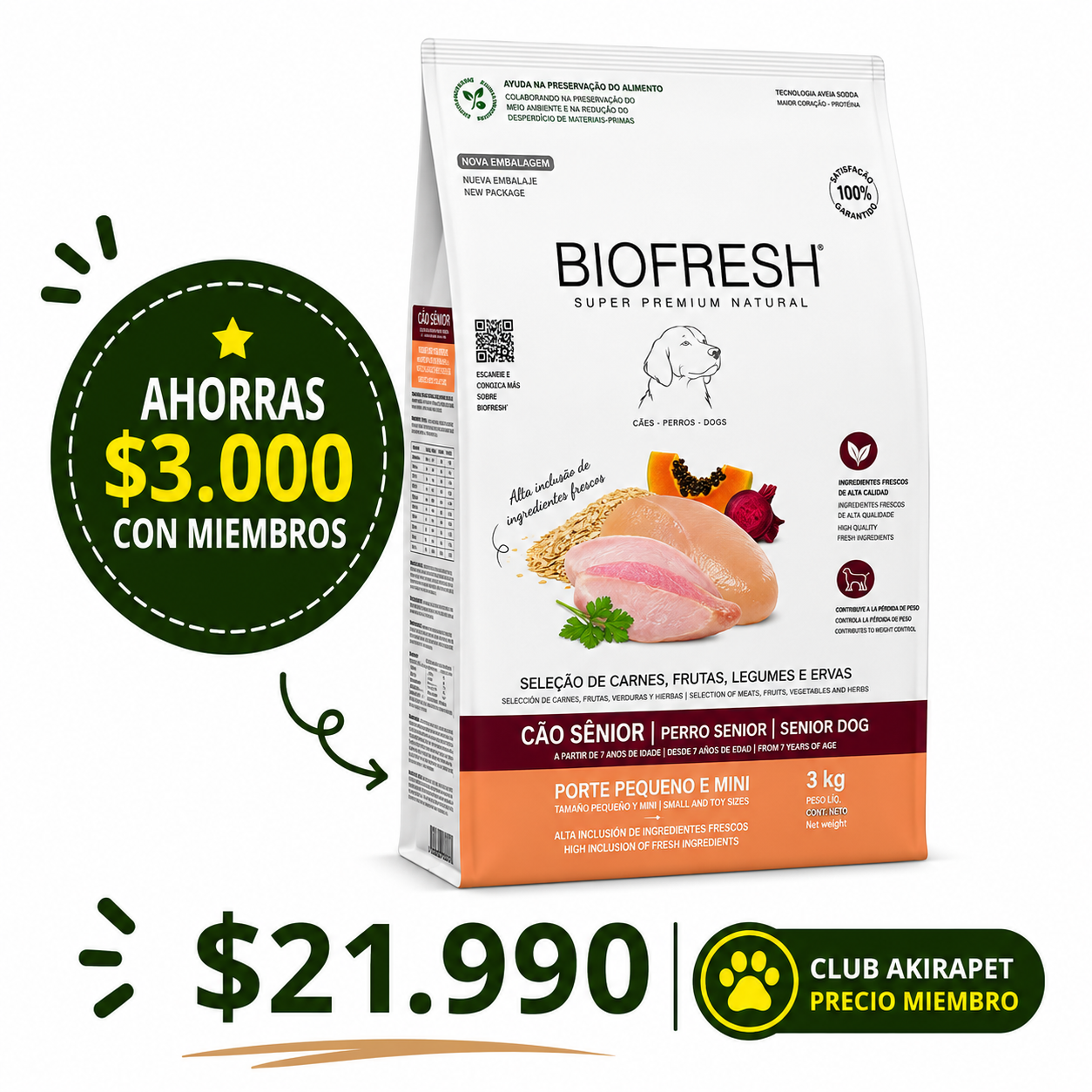 Biofresh Perro Senior RP 3 Kg
