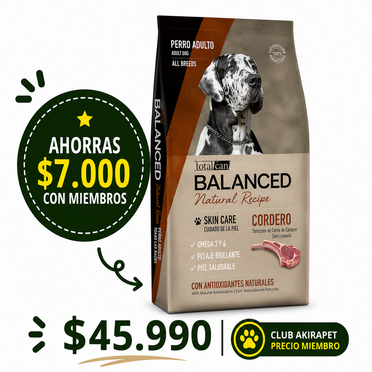 Balanced Recipe Perro Cordero 15 Kg