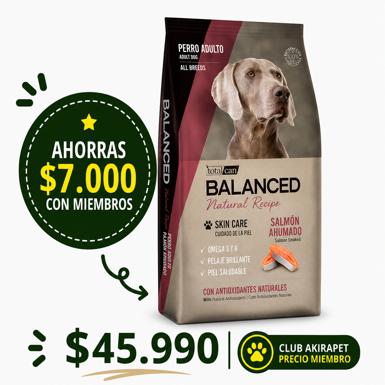Balanced Recipe Perro Salmon 15 Kg