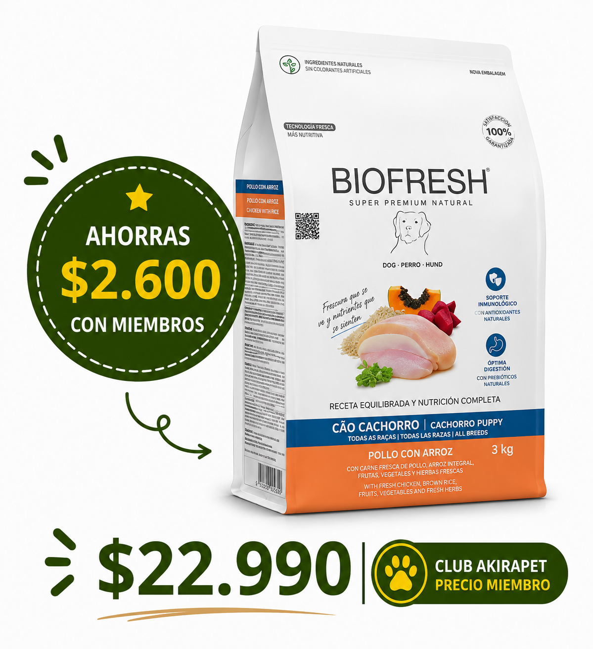 Biofresh Perro Cachorro RP 3 Kg