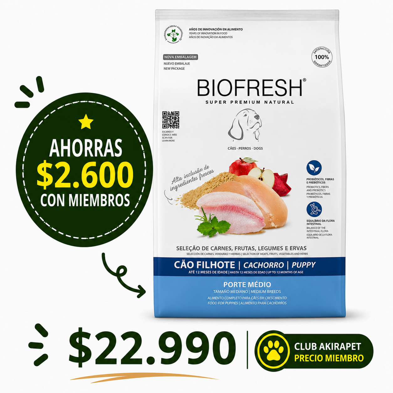 Biofresh Perro Cachorro RMYG 3 Kg