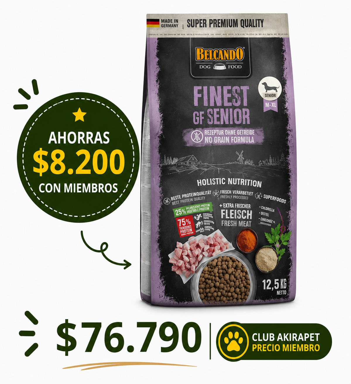 belcando finest gf senior 12,5 Kg