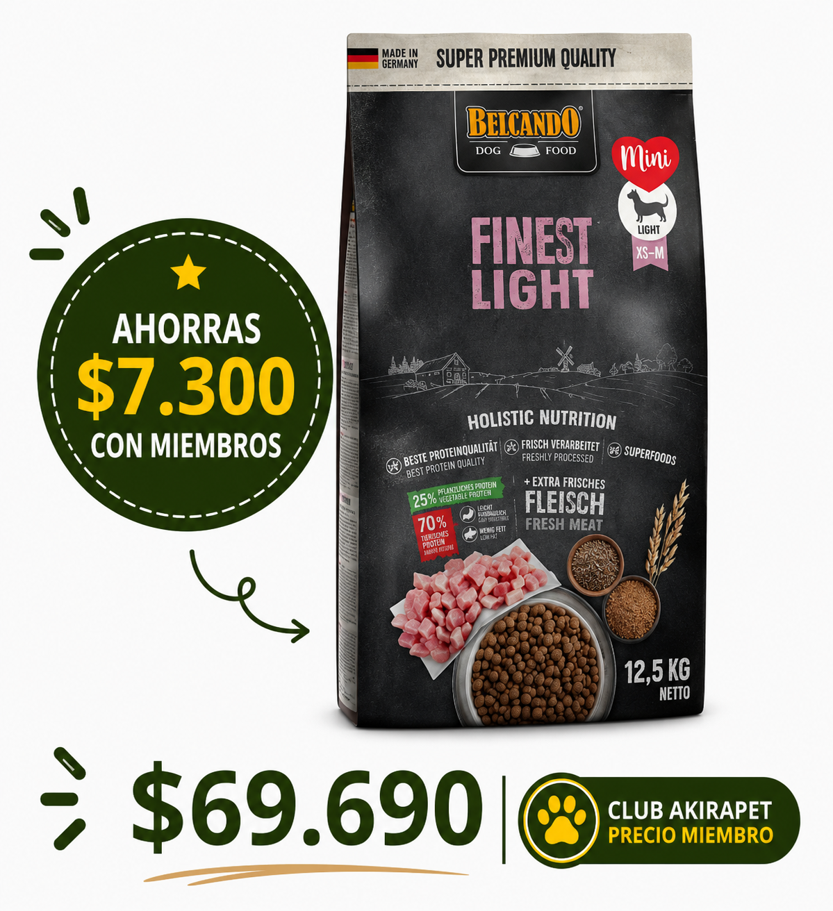 belcando finest light 12,5 Kg