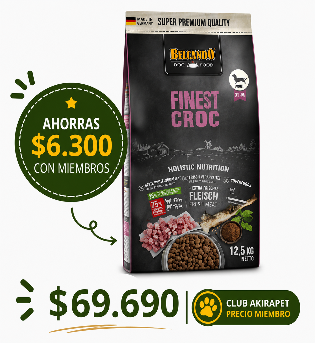 belcando finest croc 12,5 Kg