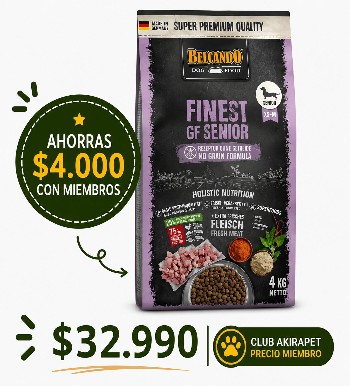 belcando finest gf senior 4 kg