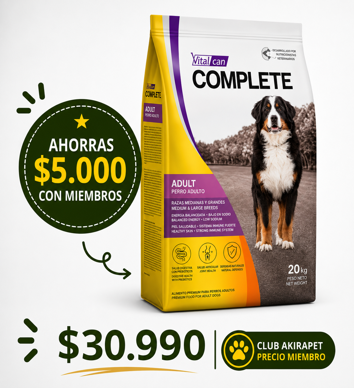 Complete Perro Adulto Raza Mediana y Grande 20 Kg