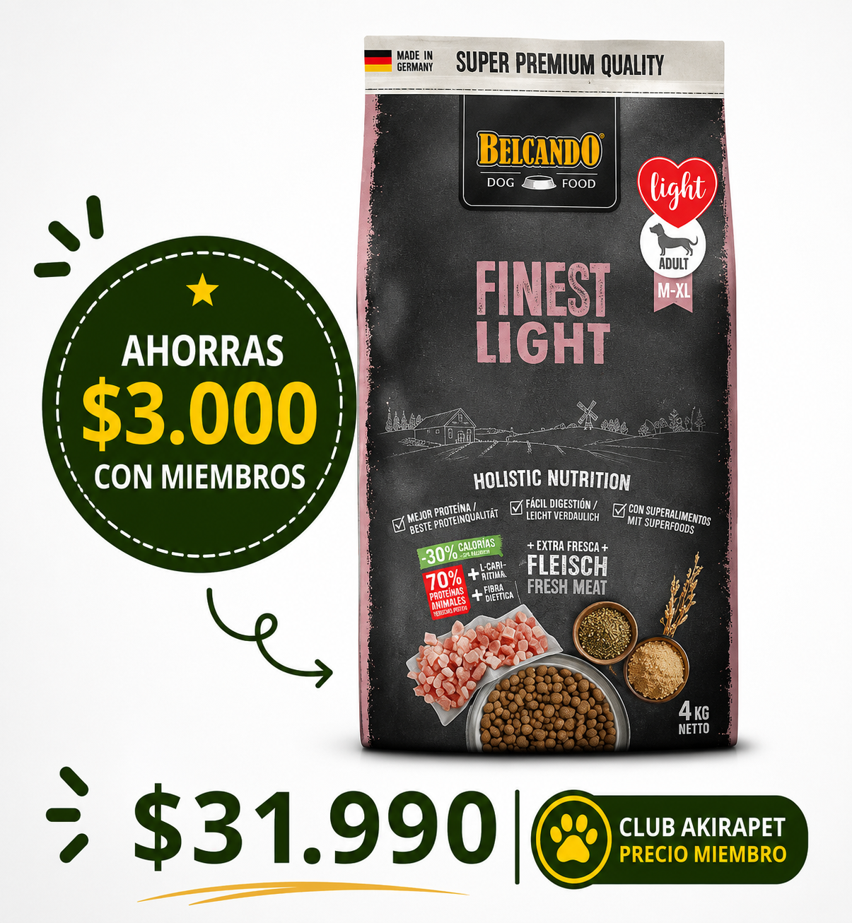 belcando finest light 4 kg