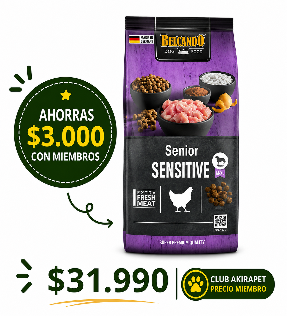 belcando senior sensitive 4 kg